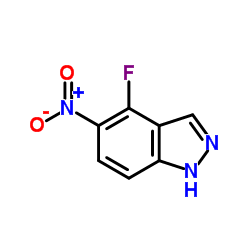 4-fluoro-5-nitro-1H-indazole structure