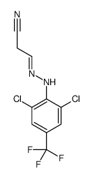 3-[[2,6-dichloro-4-(trifluoromethyl)phenyl]hydrazinylidene]propanenitrile Structure