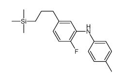 2-fluoro-N-(4-methylphenyl)-5-(3-trimethylsilylpropyl)aniline Structure