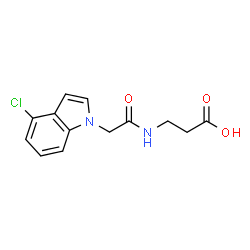 N-[(4-chloro-1H-indol-1-yl)acetyl]-beta-alanine structure