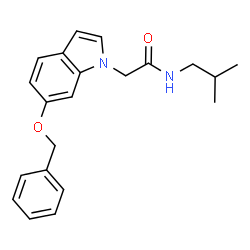 2-[6-(benzyloxy)-1H-indol-1-yl]-N-(2-methylpropyl)acetamide结构式