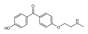 (4-Hydroxyphenyl)[4-[2-(Methylamino)ethoxy]phenyl]Methanone Structure