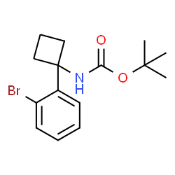 tert-Butyl N-[1-(2-Bromophenyl)cyclobutyl]carbamate Structure