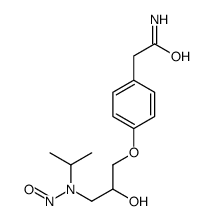 2-[4-[2-hydroxy-3-[nitroso(propan-2-yl)amino]propoxy]phenyl]acetamide structure