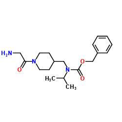 Benzyl [(1-glycyl-4-piperidinyl)methyl]isopropylcarbamate结构式