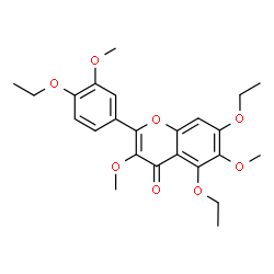 4',5,7-Triethoxy-3,3',6-trimethoxyflavone Structure