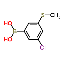 5-Chloro-3-(meththio)phenylboronic acid结构式