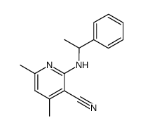 (+/-)-4,6-Dimethyl-2-(1-phenylethylamino)nicotinonitril结构式