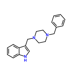 3-[(4-benzylpiperazino)methyl]-1H-indole结构式