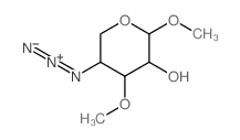 (5-hydroxy-4,6-dimethoxy-oxan-3-yl)imino-imino-azanium结构式