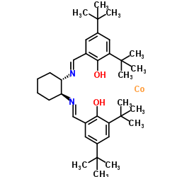 (S,S)-(+)-N,N′-双(3,5-二-叔丁基亚水杨基)-1,2-环己二胺钴(II)结构式