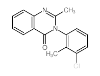 3-(3-chloro-2-methylphenyl)-2-methylquinazolin-4-one结构式