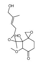 4-hydroxy-4-[3-[(E)-4-hydroxy-3-methylbut-2-enyl]-2-methyloxiran-2-yl]-5-methoxy-1-oxaspiro[2.5]octan-6-one Structure