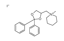 1-[(2,2-diphenyl-1,3-dioxolan-4-yl)methyl]-1-methyl-3,4,5,6-tetrahydro-2H-pyridine bromide结构式