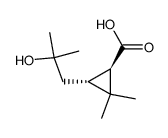 (+/-)-3t-(β-hydroxy-isobutyl)-2,2-dimethyl-cyclopropane-r-carboxylic acid Structure