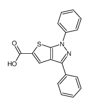 1,3-diphenyl-1H-thieno[2,3-c]pyrazole-5-carboxylic acid Structure