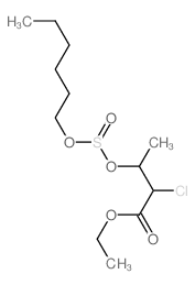 Butanoic acid,2-chloro-3-[[(hexyloxy)sulfinyl]oxy]-, ethyl ester结构式