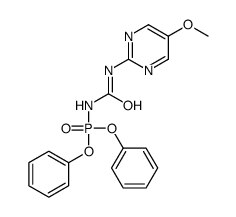 N-[(5-Methoxy-2-pyrimidinyl)carbamoyl]phosporamidic acid diphenyl ester结构式