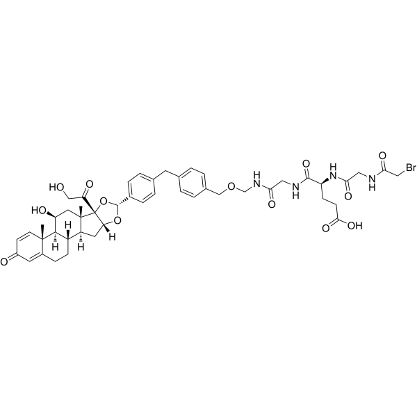 Glucocorticoid receptor agonist-1-Gly-Gly-Glu-Gly-Br Structure