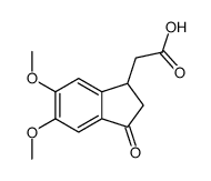 2-(5,6-dimethoxy-3-oxo-1,2-dihydroinden-1-yl)acetic acid结构式