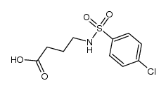 4-(4-chlorobenzenesulfonamido)butanoic acid结构式