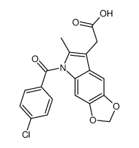 2-[5-(4-chlorobenzoyl)-6-methyl-[1,3]dioxolo[4,5-f]indol-7-yl]acetic acid结构式