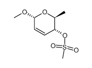 methyl 2,3,6-trideoxy-4-O-methylsulphonyl-α-DL-erythro-hex-2-enopyranoside结构式