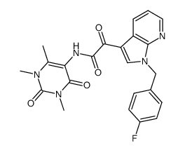 N-(1,3,6-trimethyluracil-5-yl)-(1-(4-fluorobenzyl)-7-azaindole-3-yl)-glyoxylic acid amide Structure