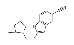 2-[2-[(2R)-2-methylpyrrolidin-1-yl]ethyl]-1-benzofuran-5-carbonitrile结构式