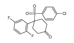 4-(4-chlorophenyl)sulfonyl-4-(2,5-difluorophenyl)cyclohexan-1-one Structure