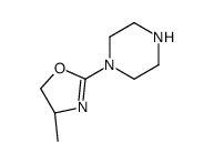 Piperazine, 1-(4,5-dihydro-4-methyl-2-oxazolyl)-, (R)- (9CI)结构式