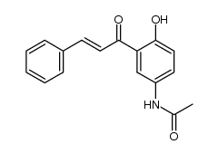 (E)-N-(3-cinnamoyl-4-hydroxyphenyl) acetamide结构式