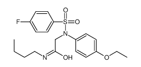 N-butyl-2-(4-ethoxy-N-(4-fluorophenyl)sulfonylanilino)acetamide结构式