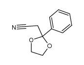 (2-phenyl-[1,3]dioxolan-2-yl)-acetonitrile结构式