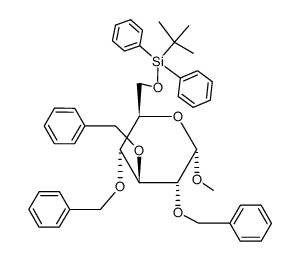 Methyl-6-O-(tert.-butyldiphenylsilyl)-2,3,4-tri-O-benzyl-α-D-glucopyranoside Structure