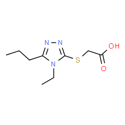 Acetic acid, [(4-ethyl-5-propyl-4H-1,2,4-triazol-3-yl)thio]- (9CI) Structure