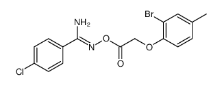 [(Z)-[amino-(4-chlorophenyl)methylidene]amino] 2-(2-bromo-4-methylphenoxy)acetate结构式