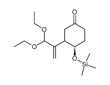 (R)-3-(1-Diethoxymethyl-vinyl)-4-trimethylsilanyloxy-cyclohexanone Structure