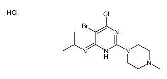 5-bromo-6-chloro-2-(4-methylpiperazin-1-yl)-N-propan-2-ylpyrimidin-4-amine,hydrochloride Structure