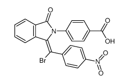 3-(α-Brom-4-nitro-benzyliden)-2-(4-carboxyphenyl)-isoindolin-1-on结构式