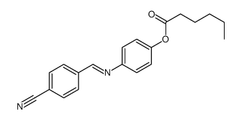 [4-[(4-cyanophenyl)methylideneamino]phenyl] hexanoate Structure