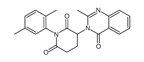 1-(2,5-dimethylphenyl)-3-(2-methyl-4-oxoquinazolin-3-yl)piperidine-2,6-dione结构式