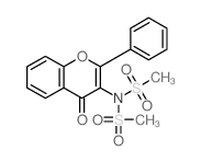 Methanesulfonamide,N-(methylsulfonyl)-N-(4-oxo-2-phenyl-4H-1-benzopyran-3-yl)- picture