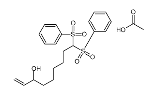 acetic acid,9,9-bis(benzenesulfonyl)non-1-en-3-ol Structure