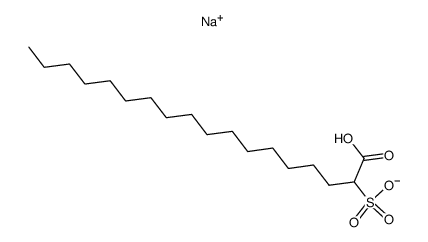 2-sulfo-octadecanoic acid, monosodium-salt Structure