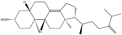 5α-Ergosta-8(14),24(28)-diene-3β-ol结构式