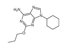 9-cyclohexyl-2-n-propoxy-9H-adenine structure