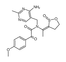 N-[(4-amino-2-methylpyrimidin-5-yl)methyl]-N-[1-(2-oxido-1,2-oxathiolan-3-ylidene)ethyl]-p-anisyloxalamide结构式