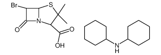 dicyclohexylammonium [2S-(2alpha,5alpha,6beta)]-6-bromo-3,3-dimethyl-7-oxo-4-thia-1-azabicyclo[3.2.0]heptane-2-carboxylate Structure