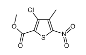 3-chloro-4-methyl-5-nitrothiophene-2-carboxylic acid methyl ester Structure